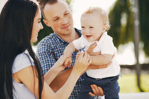 family in a park