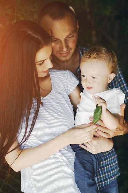 family in a park