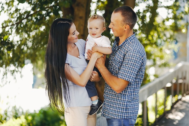 family in a park