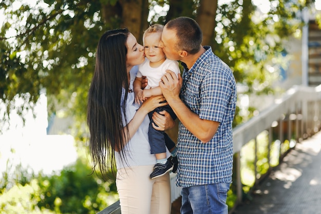 family in a park