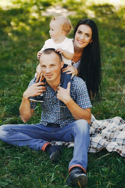 family in a park