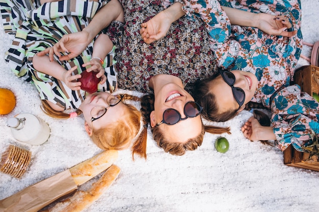 Family picnic in the park