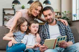 Free photo family reading