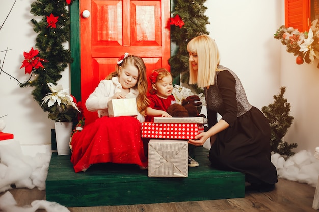 family in studio