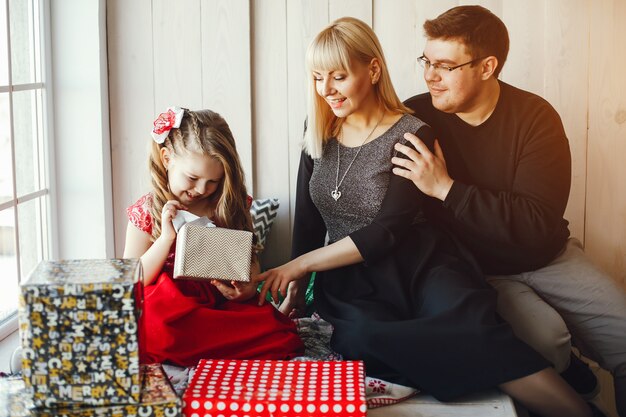 family in studio