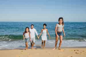 Free photo family on summer holidays