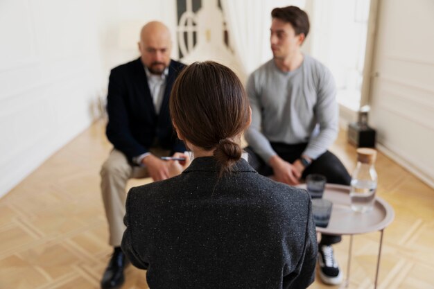 Family therapy in psychologist office