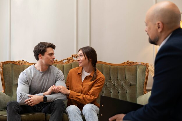 Family therapy in psychologist office