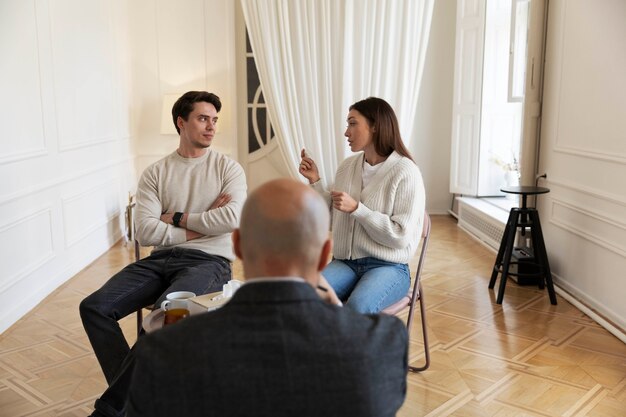 Family therapy in psychologist office