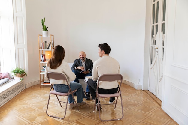 Family therapy in psychologist office