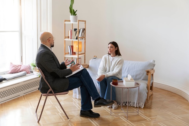 Family therapy in psychologist office