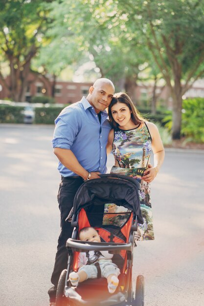 family on a walk