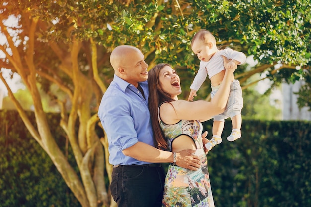 family on a walk