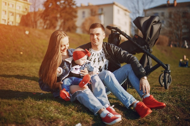 family on a walk