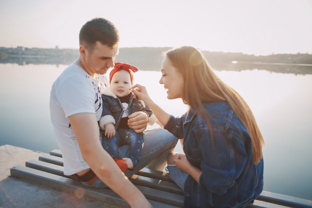 family on a walk