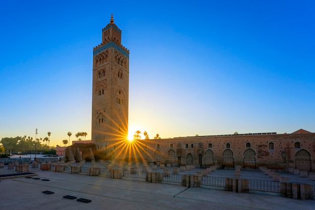 Free photo famous koutoubia mosque marrakech