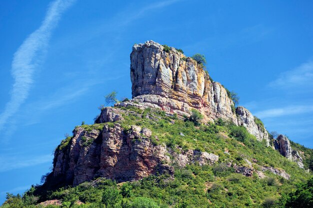 Famous Solutre Rock, Burgundy, France