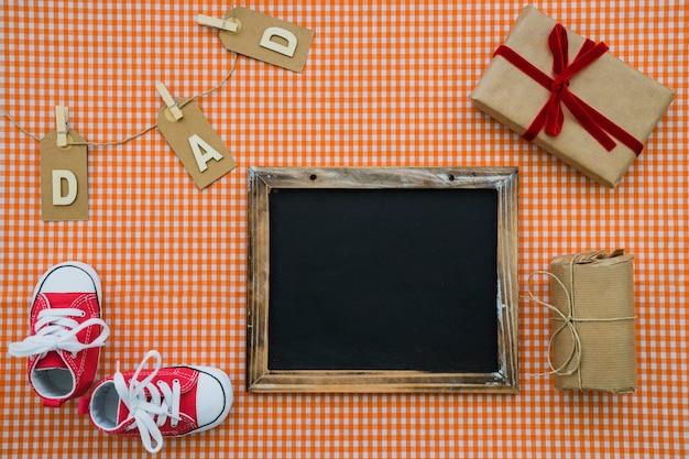 Fantastic composition with slate for father's day