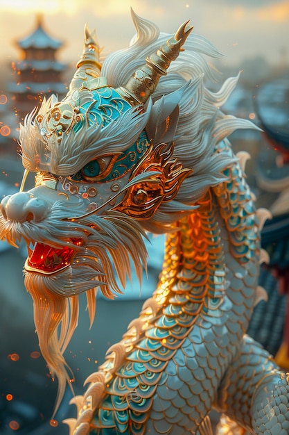 Foto gratuita fantastic detailed dragon