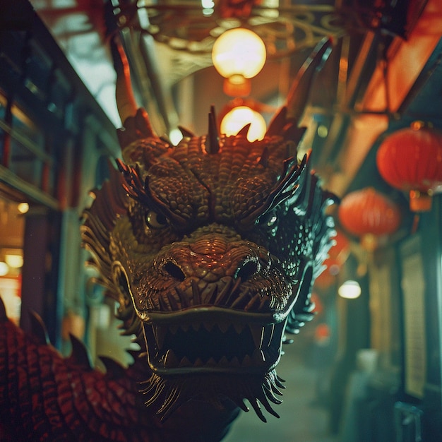 Free photo fantastic detailed dragon