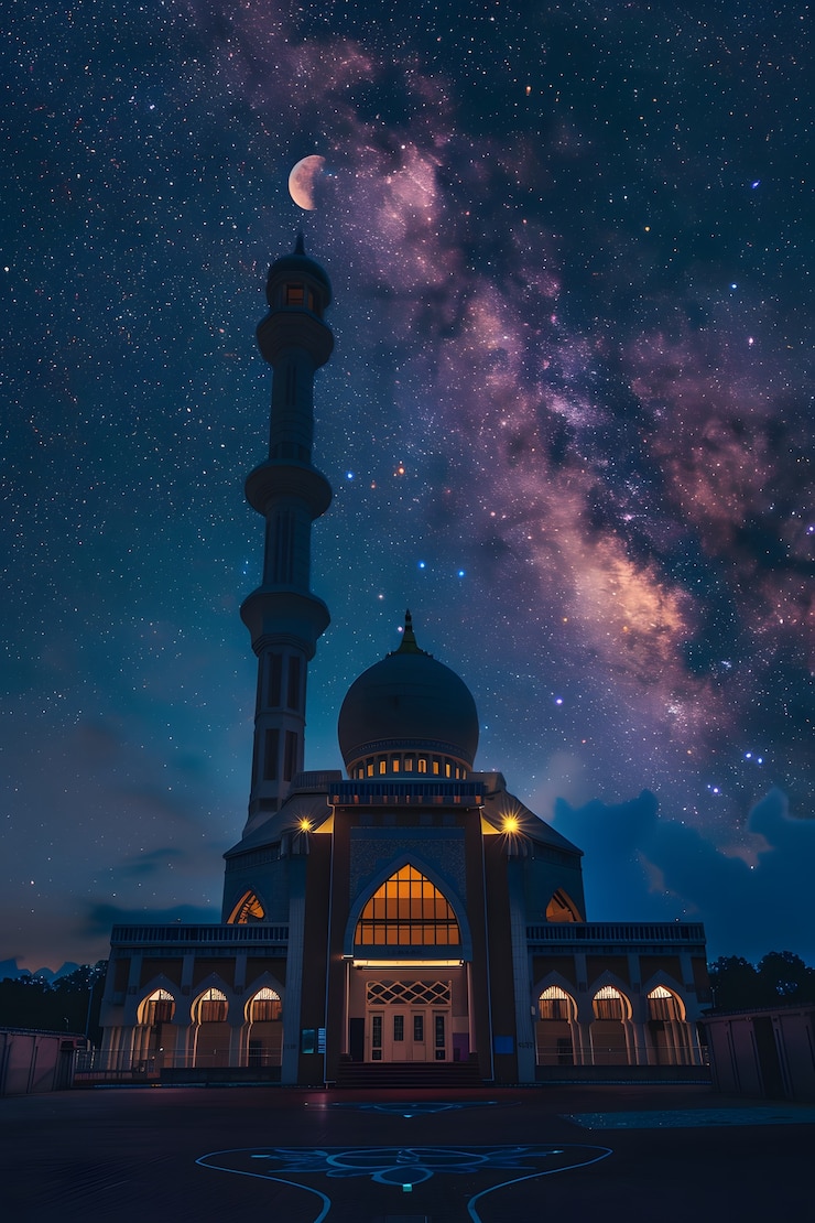 Free Photo fantastic mosque architecture for islamic new year celebration