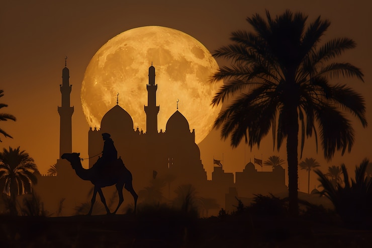 Free Photo fantastic mosque architecture for islamic new year celebration