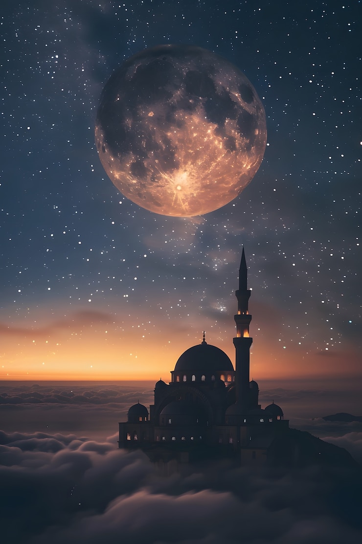 Free Photo fantastic mosque architecture for islamic new year celebration