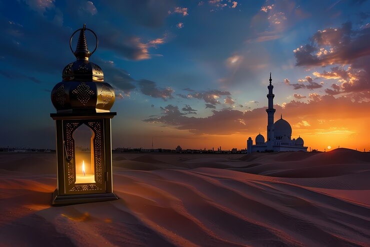 Free Photo fantastic mosque architecture for islamic new year celebration