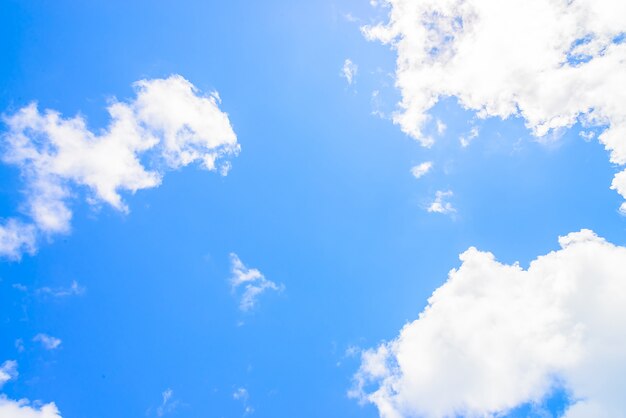 Fantastic sky with white clouds