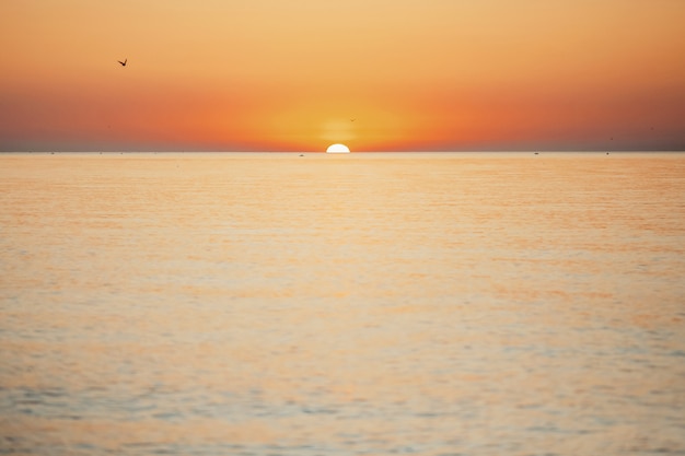 無料写真 海に沈む夕日