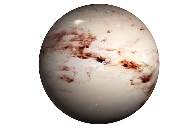 Fantastic white planet isolatedelements of this image were furnished by esahubble Premium Photo