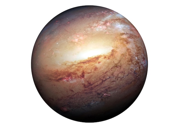 Fantastic yellow planet isolatedelements of this image were furnished by esahubble