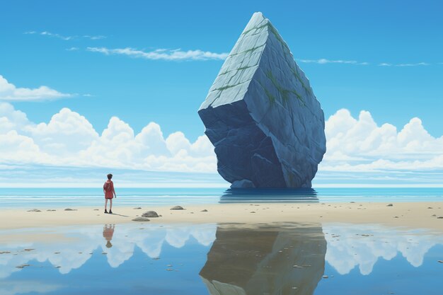 fantasy anime style scene
