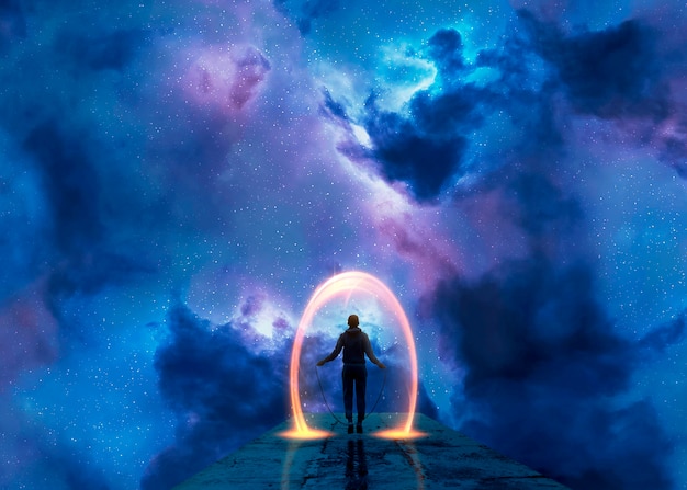 Free Photo | Fantasy astral wallpaper composition