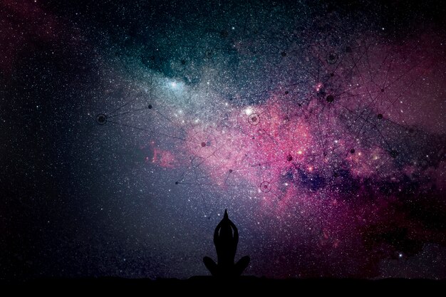 Fantasy astral wallpaper composition