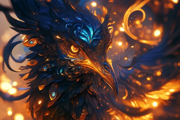 Fantasy bird illustration