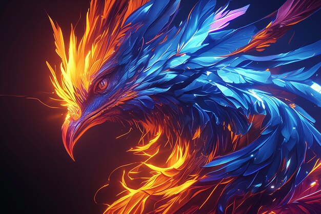 ファンタジー鳥のイラスト