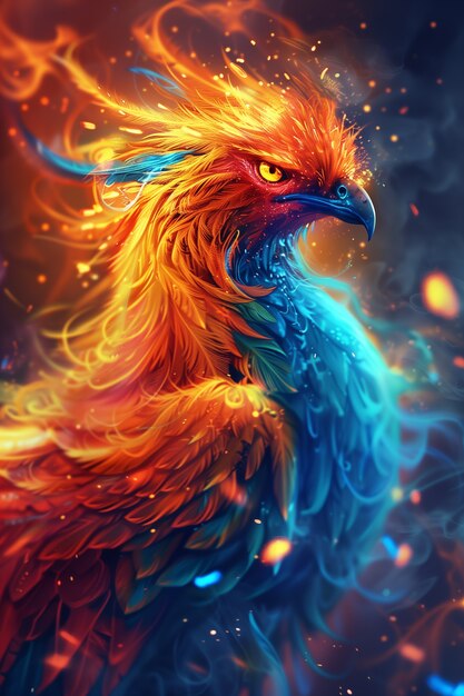 Fantasy bird illustration