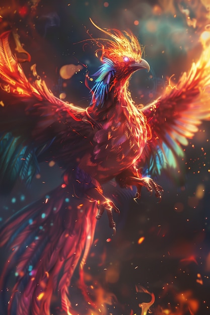 ファンタジー鳥のイラスト