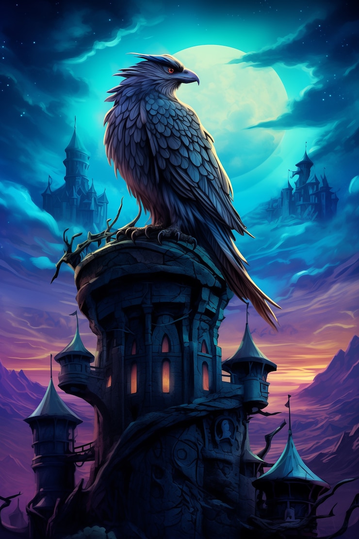 Free Photo fantasy bird illustration