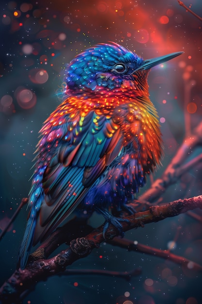 Free photo fantasy bird illustration