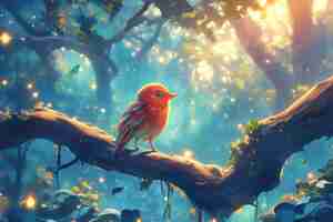 Free photo fantasy bird illustration