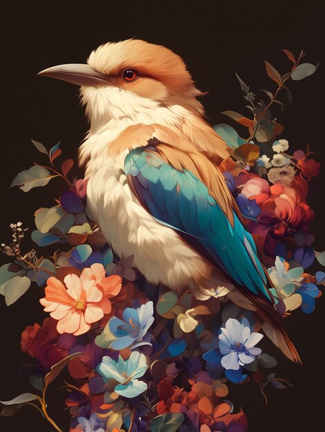 Fantasy bird illustration