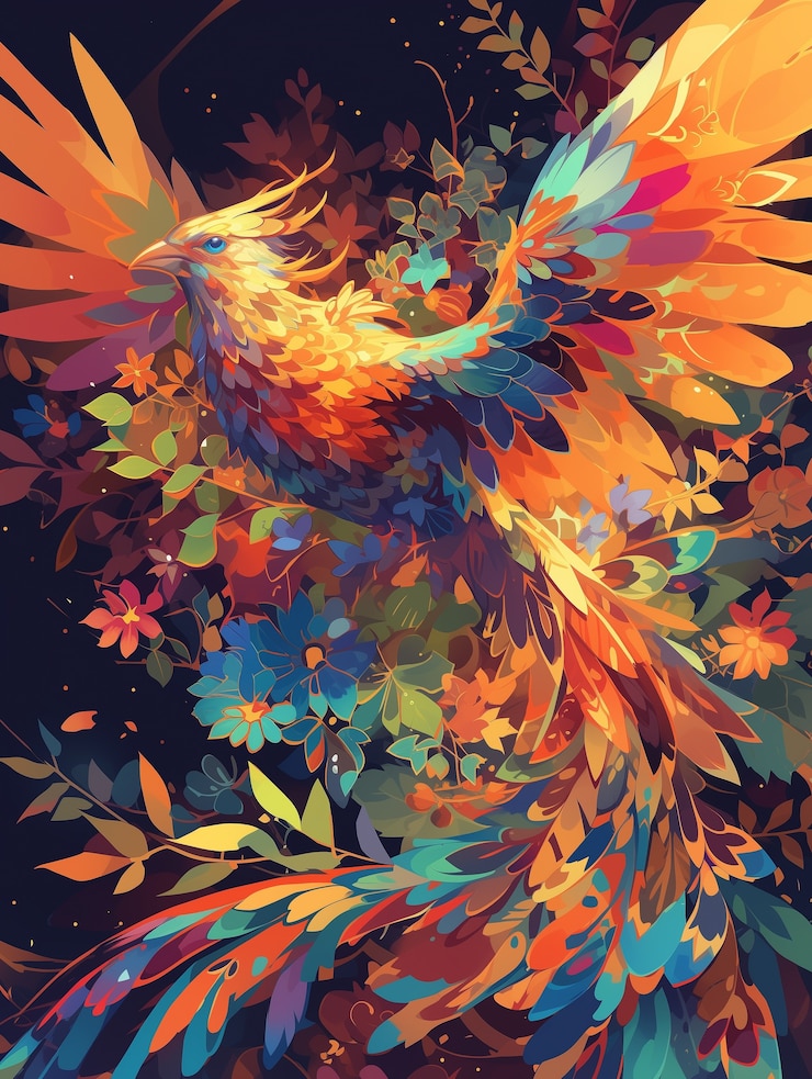Free Photo fantasy bird illustration