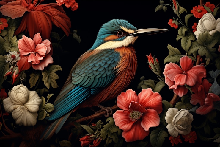 Free Photo fantasy bird illustration