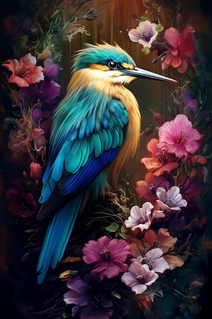 Fantasy bird illustration