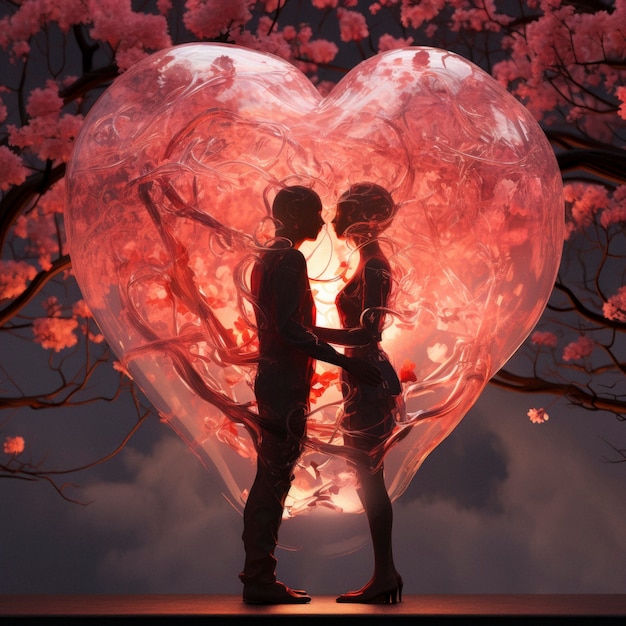 Free photo fantasy characters experiencing love