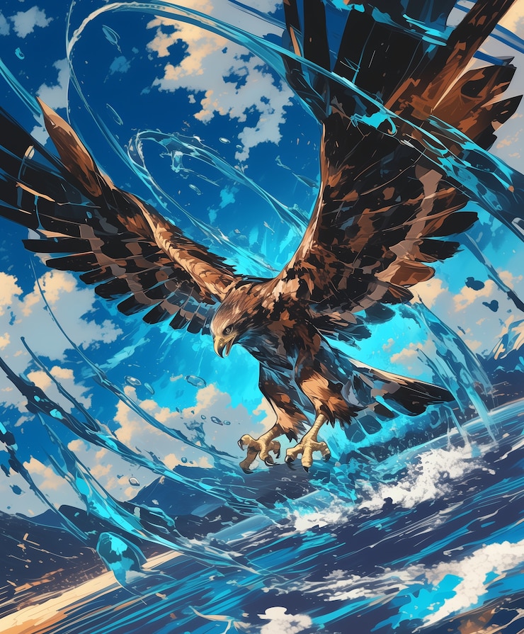 無料Photo ファンタジー・イーグルイラストレーション