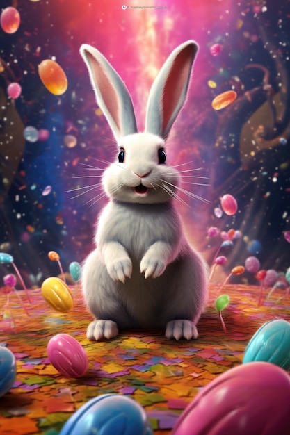 Fantasy easter bunny character