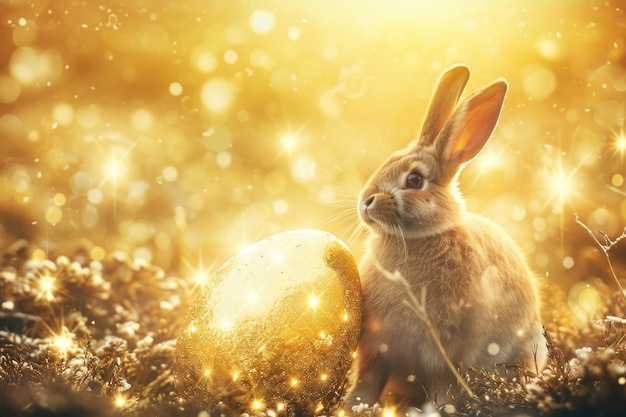 Free photo fantasy easter bunny character